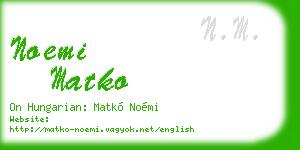 noemi matko business card