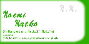 noemi matko business card